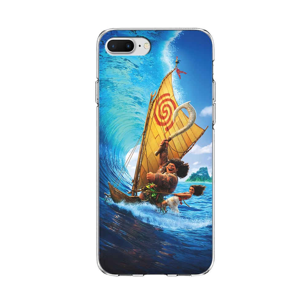 Moana Sailing on The Sea iPhone 8 Plus Case-Phone Case-Clear Soft Case-Altracase