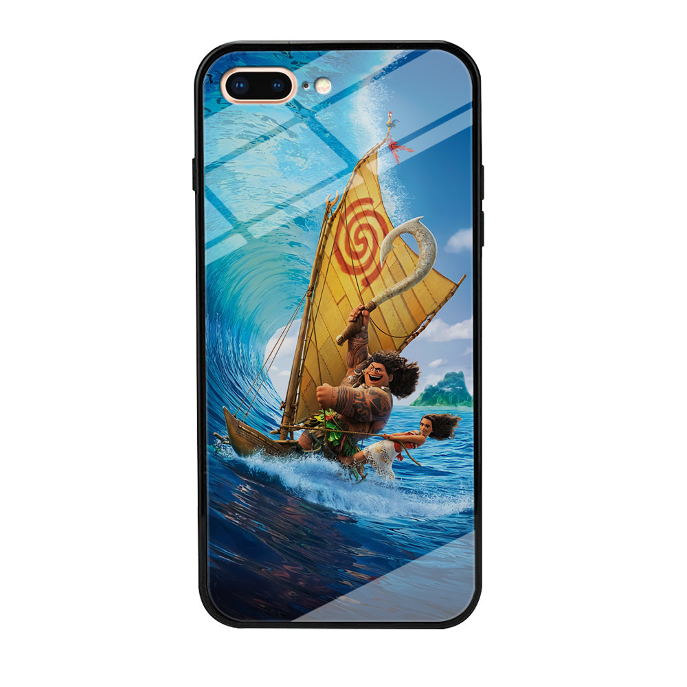 Moana Sailing on The Sea iPhone 8 Plus Case-Phone Case-Tempered Glass Case-Altracase