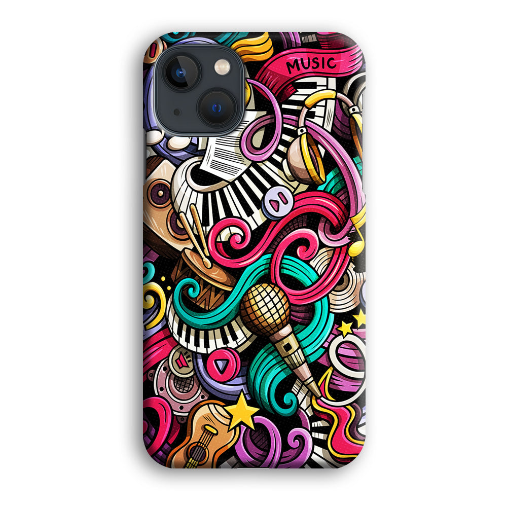 Music Doodle Art iPhone 13 Mini Case-Phone Case-3D Case-Altracase