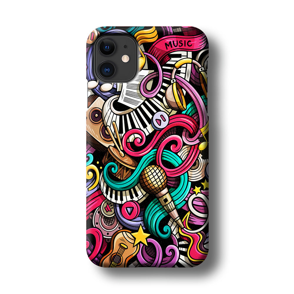Music Doodle Art iPhone 11 Case-Phone Case-3D Case-Altracase