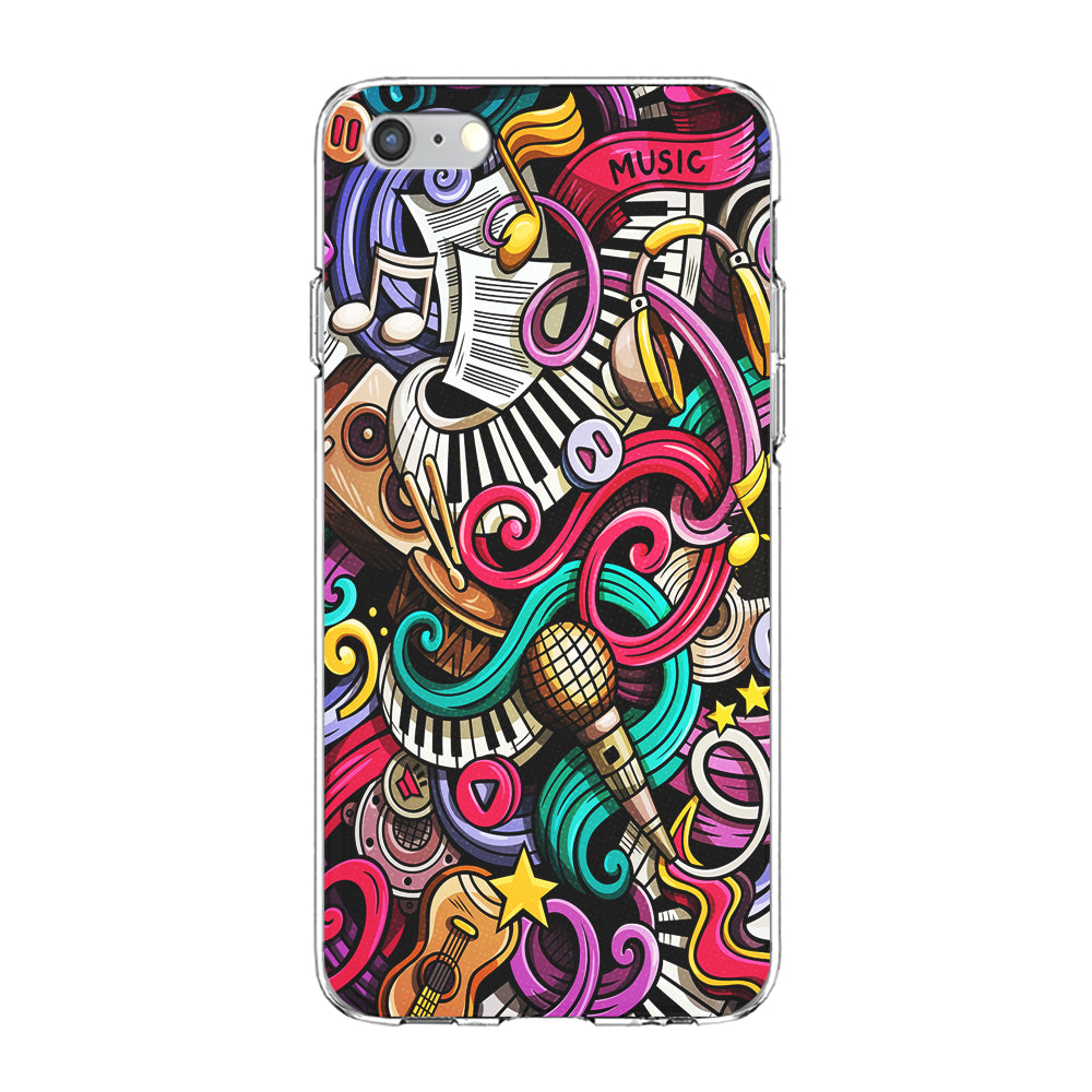 Music Doodle Art iPhone 6 Plus | 6s Plus Case-Phone Case-Clear Soft Case-Altracase