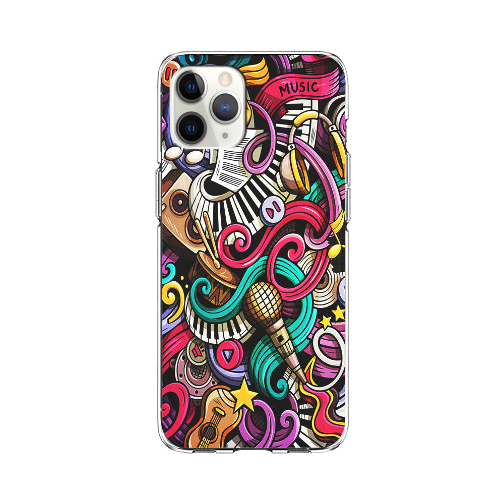 Music Doodle Art iPhone 11 Pro Max Case-Phone Case-Clear Soft Case-Altracase