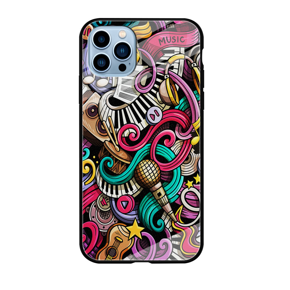 Music Doodle Art iPhone 12 Pro Max Case-Phone Case-Tempered Glass Case-Altracase