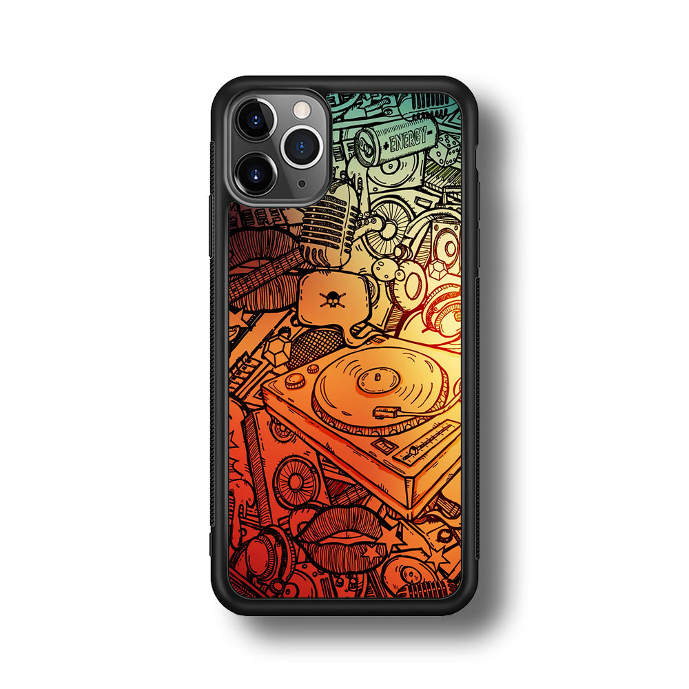 Music Graffiti Art iPhone 11 Pro Max Case-Phone Case-Rubber Black (2D Case)-Altracase