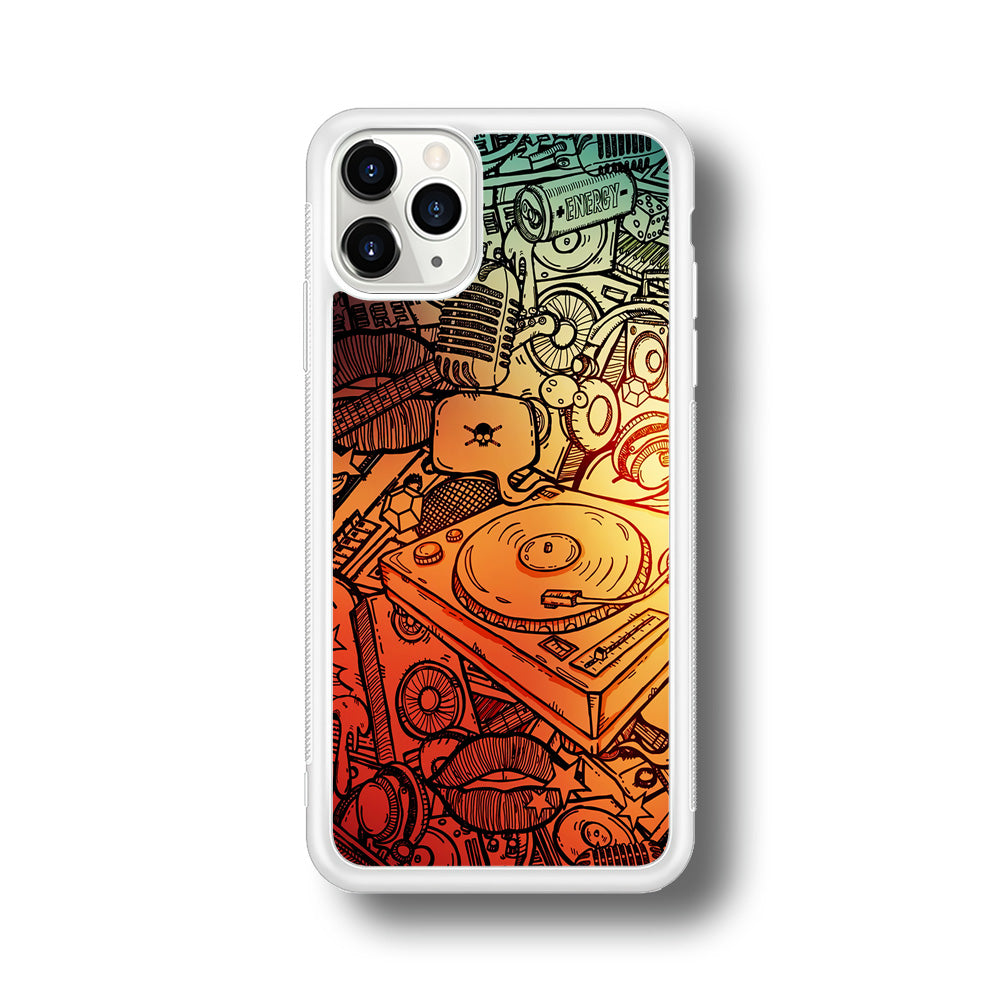 Music Graffiti Art iPhone 11 Pro Max Case-Phone Case-Rubber White (2D Case)-Altracase