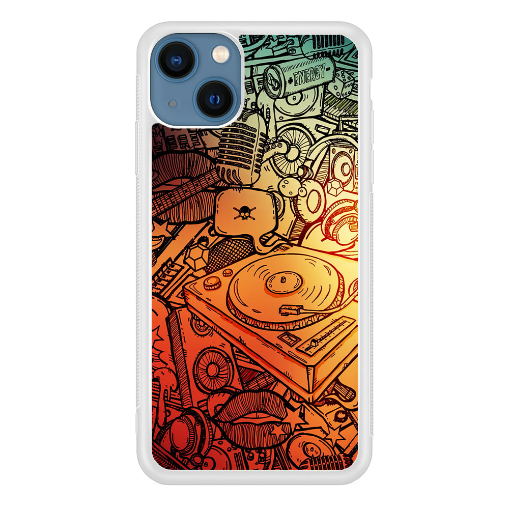 Music Graffiti Art iPhone 13 Mini Case-Phone Case-Rubber White (2D Case)-Altracase