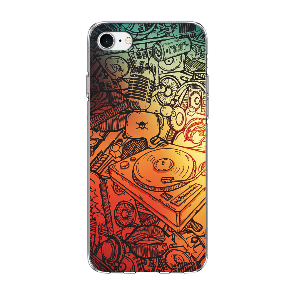 Music Graffiti Art iPhone 7 Case-Phone Case-Clear Soft Case-Altracase