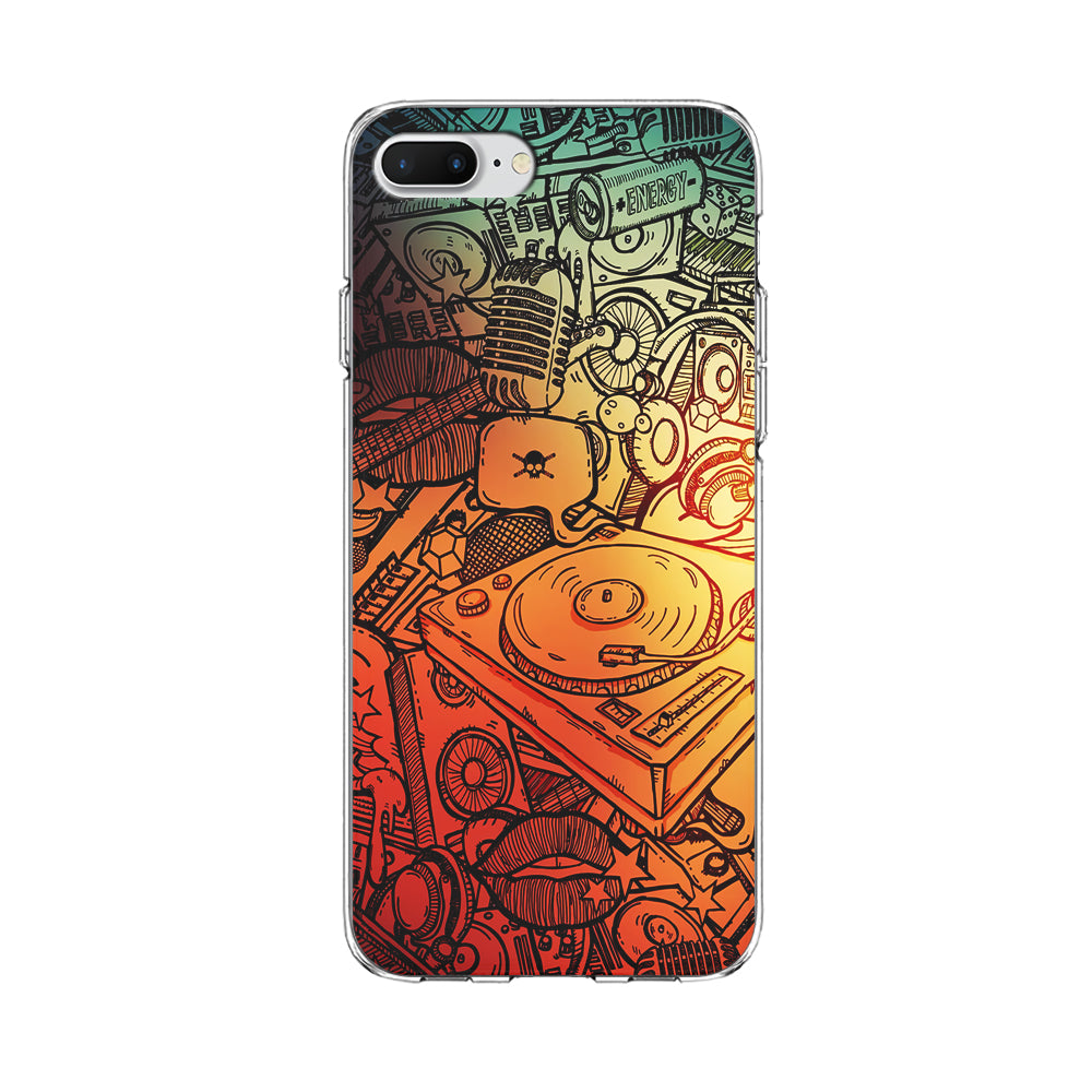 Music Graffiti Art iPhone 8 Plus Case-Phone Case-Clear Soft Case-Altracase