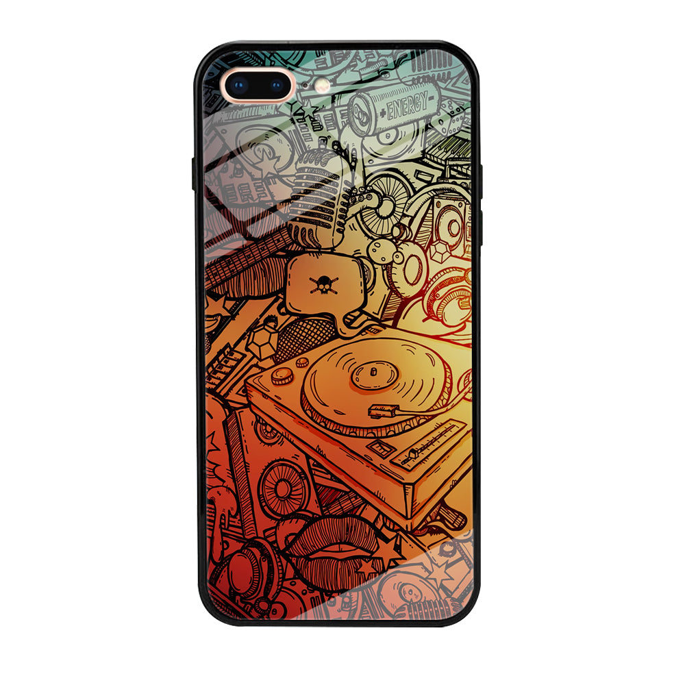 Music Graffiti Art iPhone 8 Plus Case-Phone Case-Tempered Glass Case-Altracase