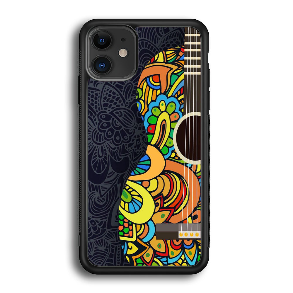 Music Guitar Art 001 iPhone 12 Case-Phone Case-Rubber Black (2D Case)-Altracase