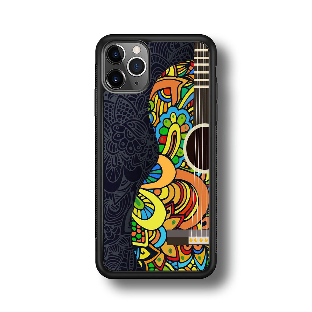 Music Guitar Art 001 iPhone 11 Pro Max Case-Phone Case-Rubber Black (2D Case)-Altracase