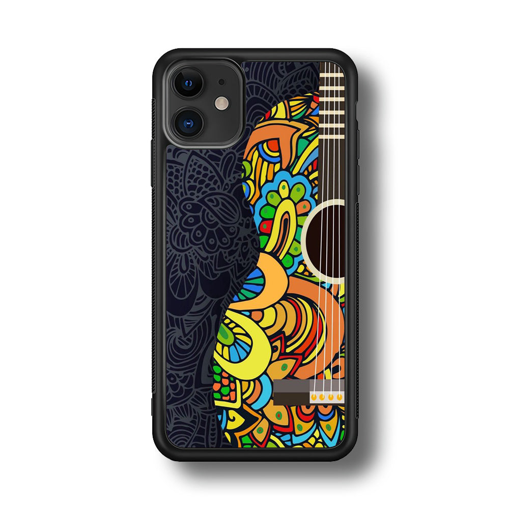 Music Guitar Art 001 iPhone 11 Case-Phone Case-Rubber Black (2D Case)-Altracase