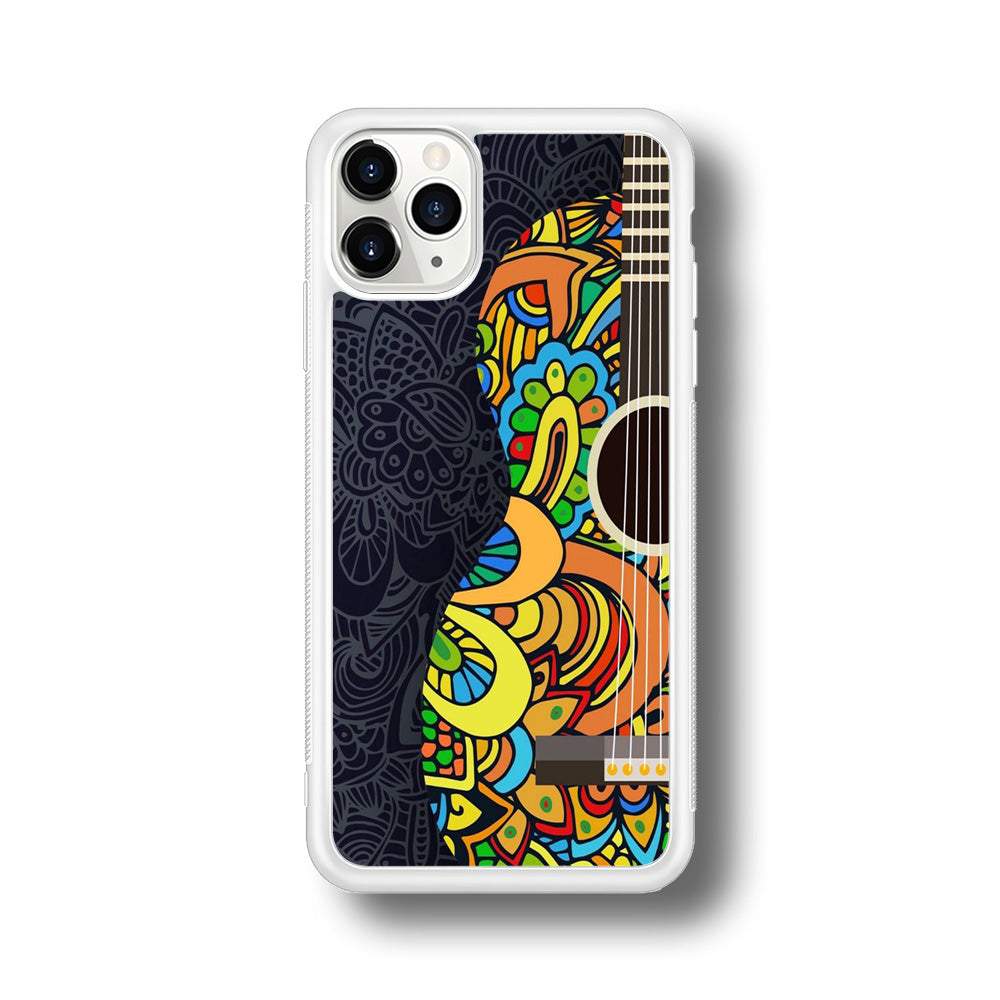 Music Guitar Art 001 iPhone 11 Pro Max Case-Phone Case-Rubber White (2D Case)-Altracase