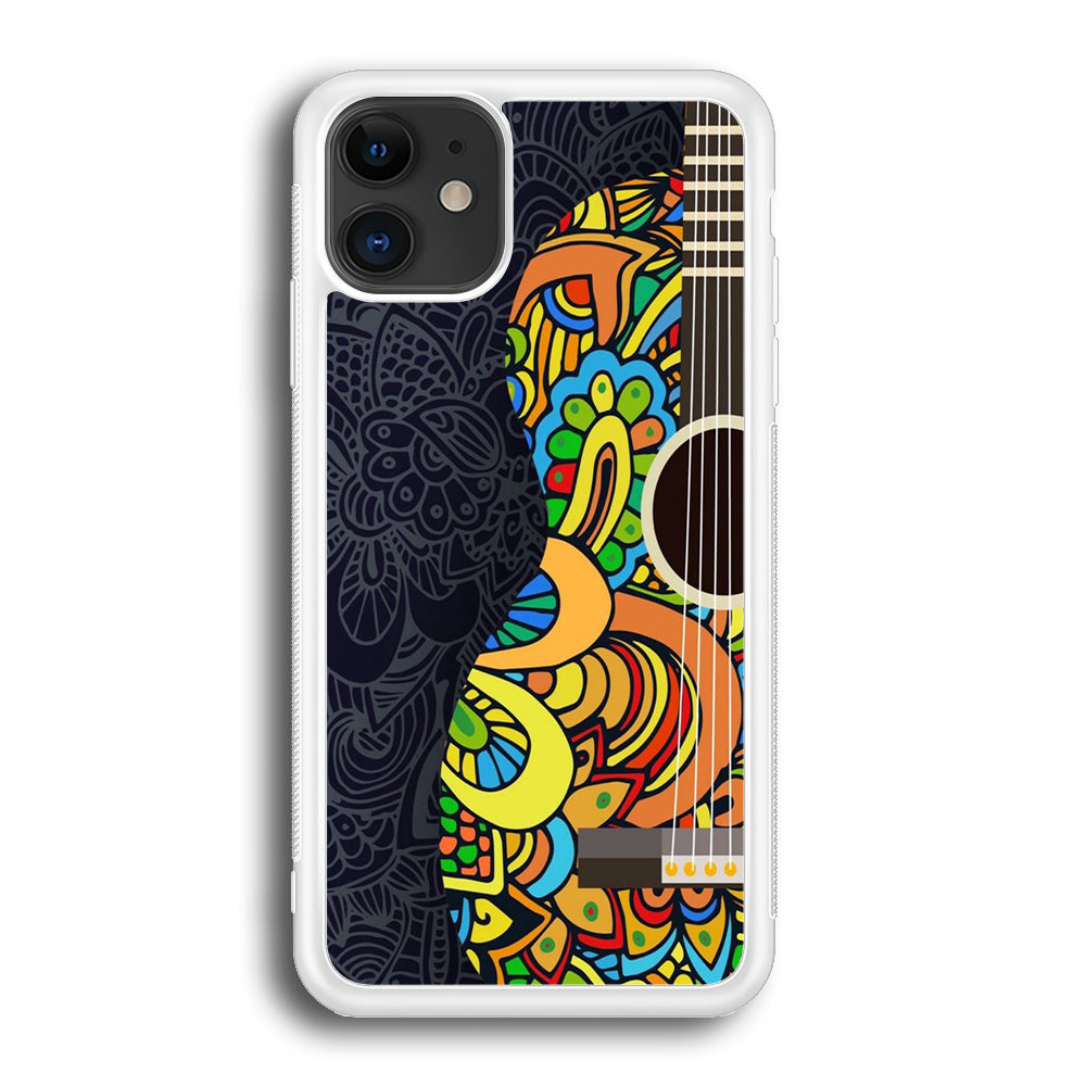 Music Guitar Art 001 iPhone 12 Case-Phone Case-Rubber White (2D Case)-Altracase