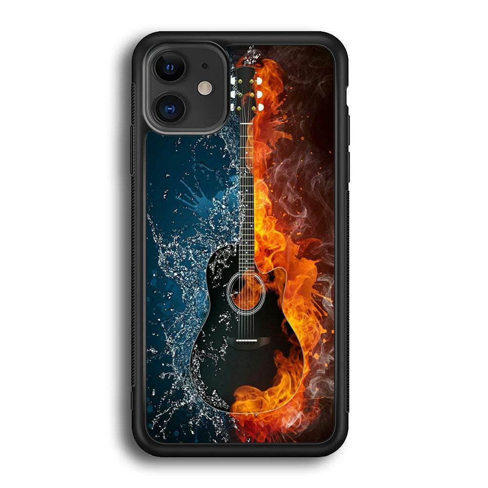 Music Guitar Art 002 iPhone 12 Case-Phone Case-Rubber Black (2D Case)-Altracase
