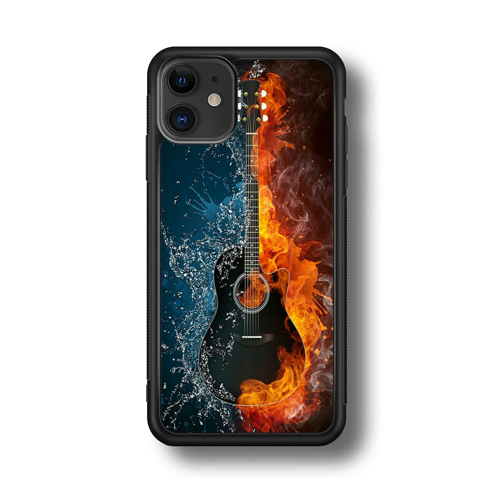 Music Guitar Art 002 iPhone 11 Case-Phone Case-Rubber Black (2D Case)-Altracase