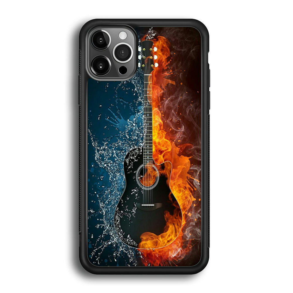 Music Guitar Art 002 iPhone 12 Pro Max Case-Phone Case-Rubber Black (2D Case)-Altracase