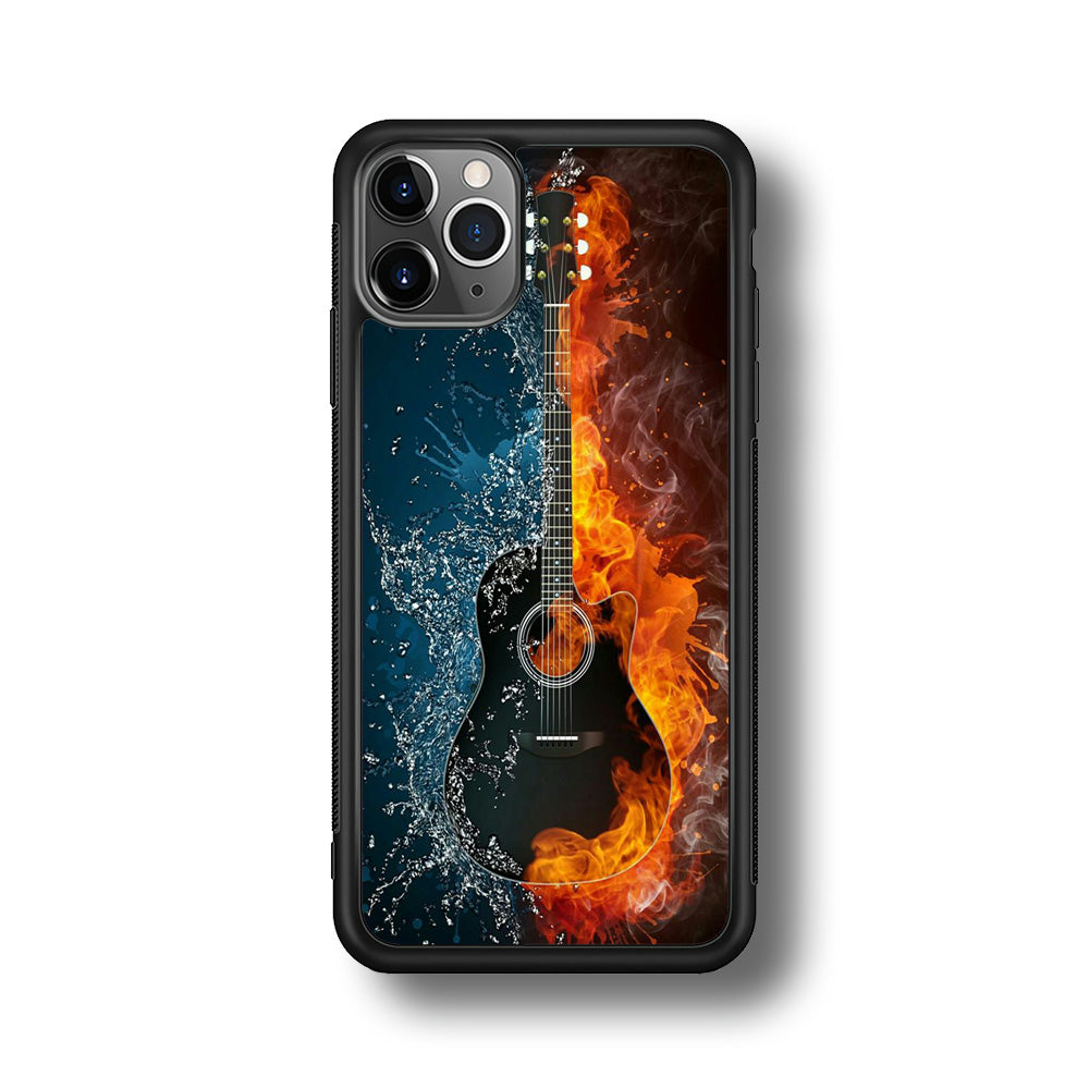Music Guitar Art 002 iPhone 11 Pro Max Case-Phone Case-Rubber Black (2D Case)-Altracase
