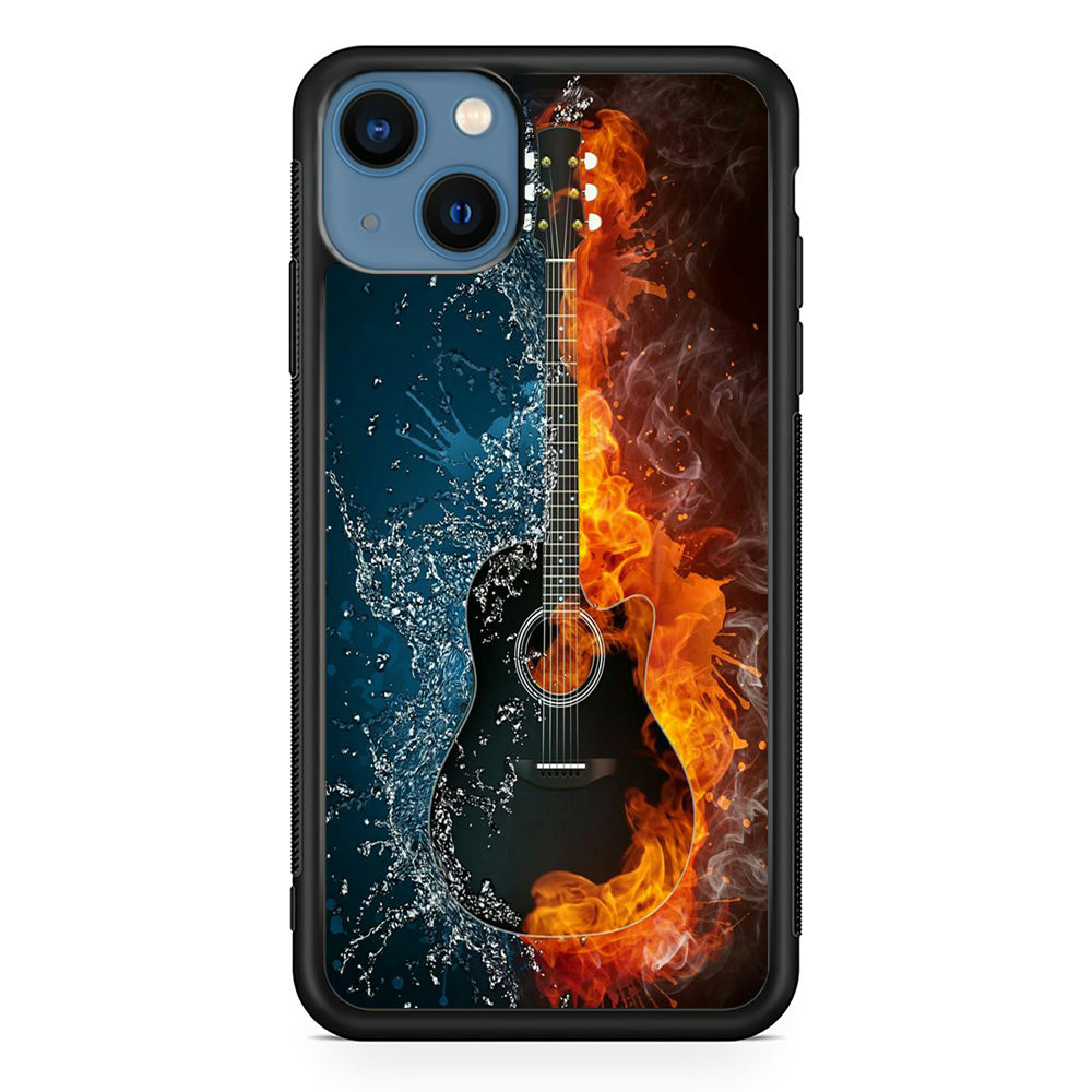 Music Guitar Art 002 iPhone 13 Mini Case-Phone Case-Rubber Black (2D Case)-Altracase