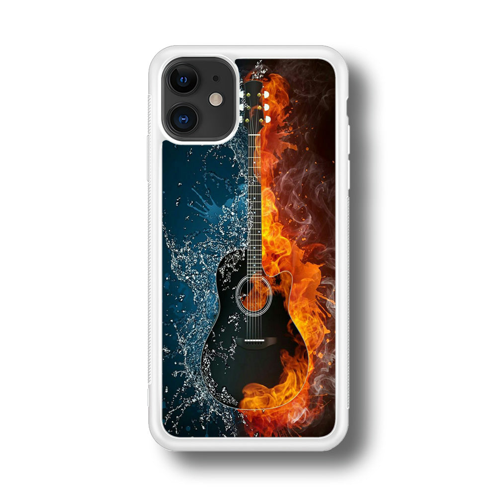 Music Guitar Art 002 iPhone 11 Case-Phone Case-Rubber White (2D Case)-Altracase