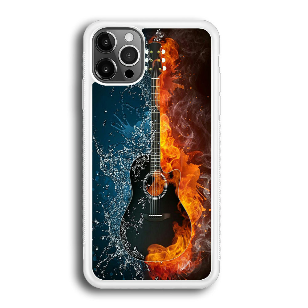 Music Guitar Art 002 iPhone 12 Pro Max Case-Phone Case-Rubber White (2D Case)-Altracase