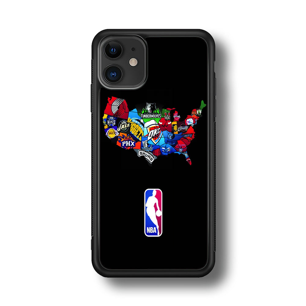 NBA Basketball iPhone 11 Case-Phone Case-Rubber Black (2D Case)-Altracase