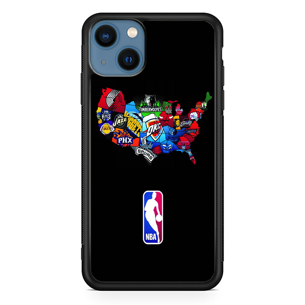 NBA Basketball iPhone 13 Mini Case-Phone Case-Rubber Black (2D Case)-Altracase