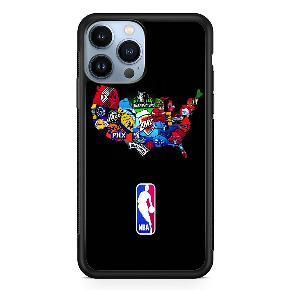 NBA Basketball iPhone 13 Pro Case-Phone Case-Rubber Black (2D Case)-Altracase