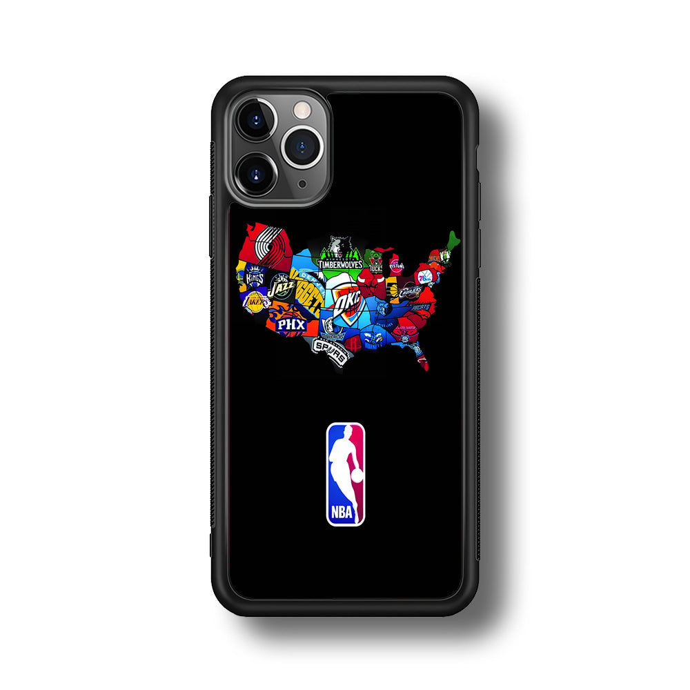 NBA Basketball iPhone 11 Pro Max Case-Phone Case-Rubber Black (2D Case)-Altracase