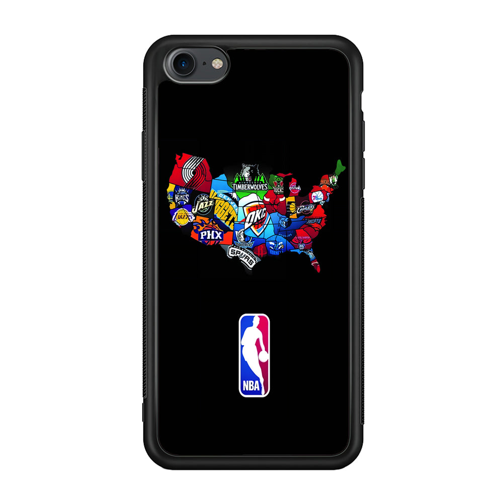 NBA Basketball iPhone 7 Case-Phone Case-Rubber Black (2D Case)-Altracase