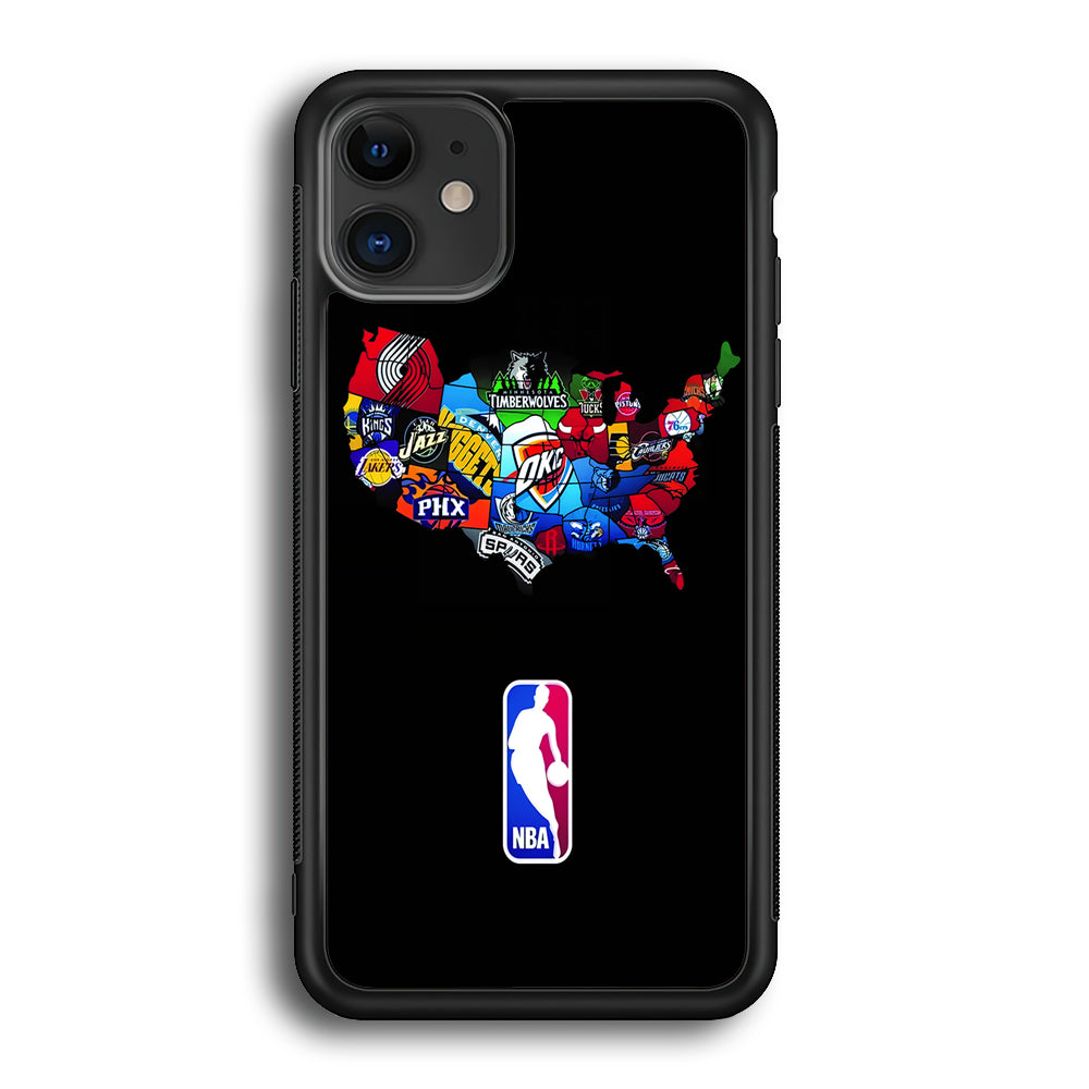 NBA Basketball iPhone 12 Case-Phone Case-Rubber Black (2D Case)-Altracase