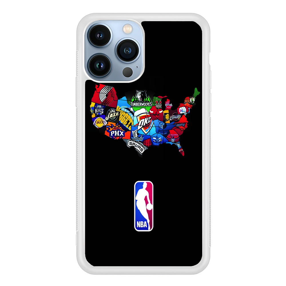 NBA Basketball iPhone 13 Pro Case-Phone Case-Rubber White (2D Case)-Altracase
