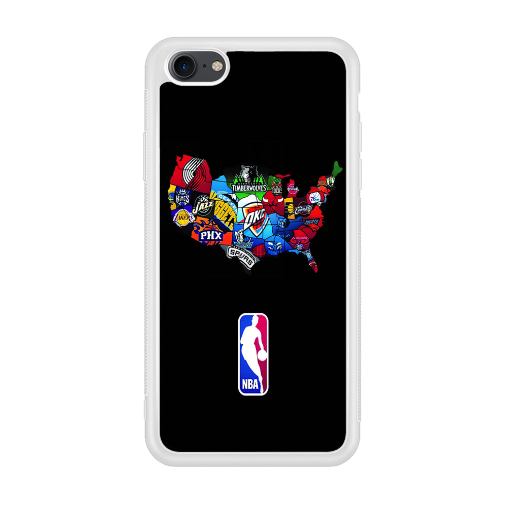 NBA Basketball iPhone 7 Case-Phone Case-Rubber White (2D Case)-Altracase