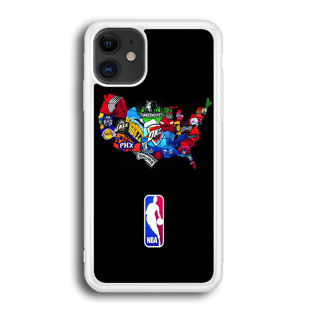 NBA Basketball iPhone 12 Case-Phone Case-Rubber White (2D Case)-Altracase