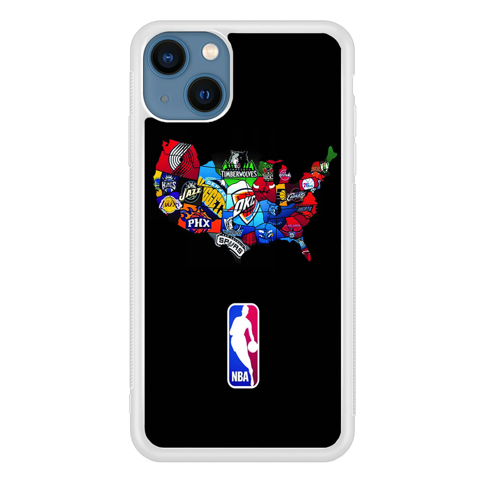NBA Basketball iPhone 13 Mini Case-Phone Case-Rubber White (2D Case)-Altracase
