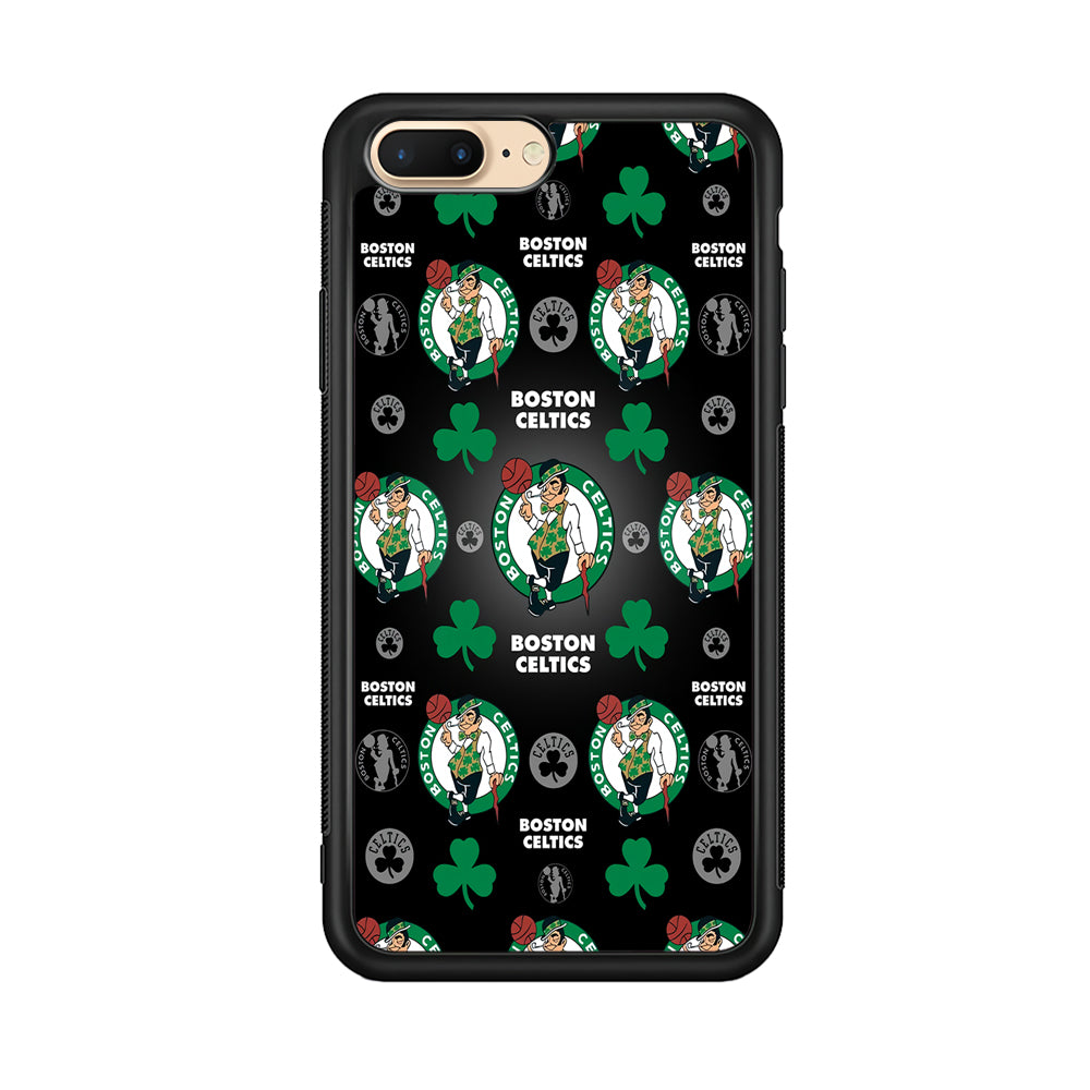 NBA Boston Celtic Basketball 001 iPhone 8 Plus Case-Phone Case-Rubber Black (2D Case)-Altracase