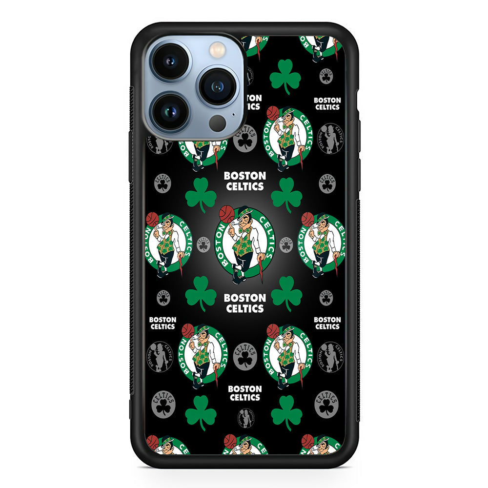 NBA Boston Celtic Basketball 001 iPhone 13 Pro Case-Phone Case-Rubber Black (2D Case)-Altracase