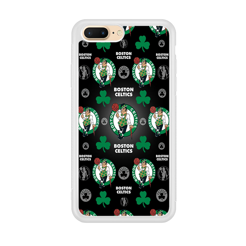 NBA Boston Celtic Basketball 001 iPhone 8 Plus Case-Phone Case-Rubber White (2D Case)-Altracase