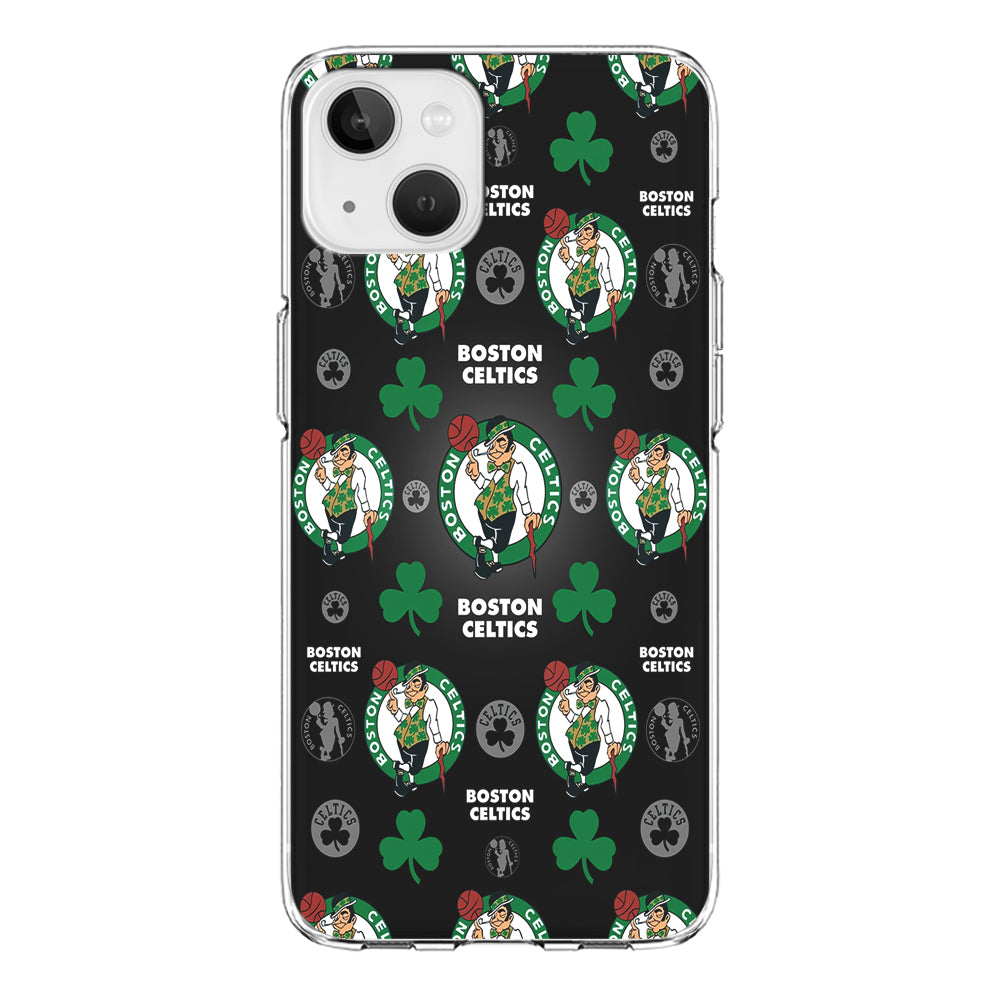 NBA Boston Celtic Basketball 001 iPhone 13 Mini Case-Phone Case-Clear Soft Case-Altracase