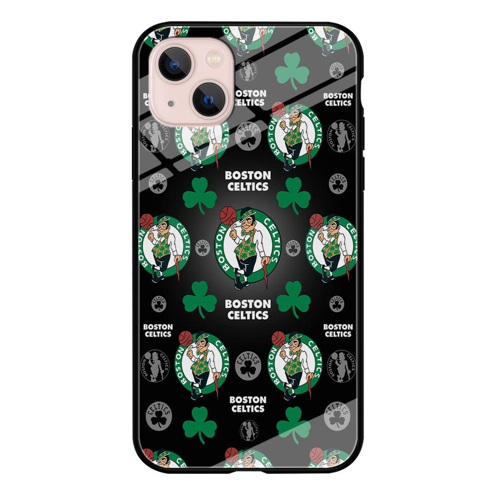 NBA Boston Celtic Basketball 001 iPhone 13 Mini Case-Phone Case-Tempered Glass Case-Altracase