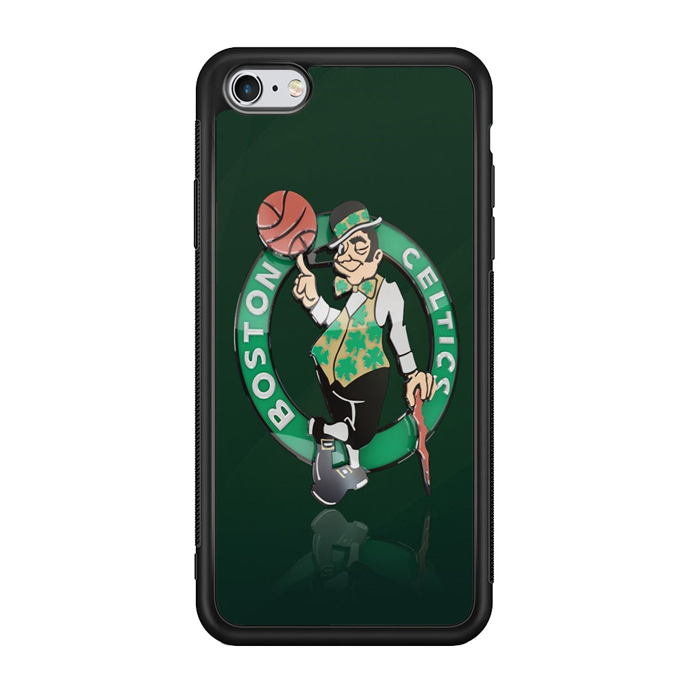 NBA Boston Celtic Basketball 002 iPhone 6 Plus | 6s Plus Case-Phone Case-Rubber Black (2D Case)-Altracase