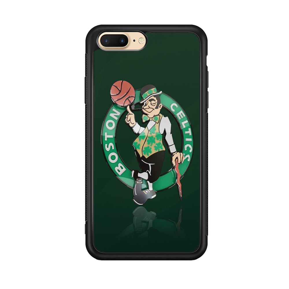 NBA Boston Celtic Basketball 002 iPhone 8 Plus Case-Phone Case-Rubber Black (2D Case)-Altracase