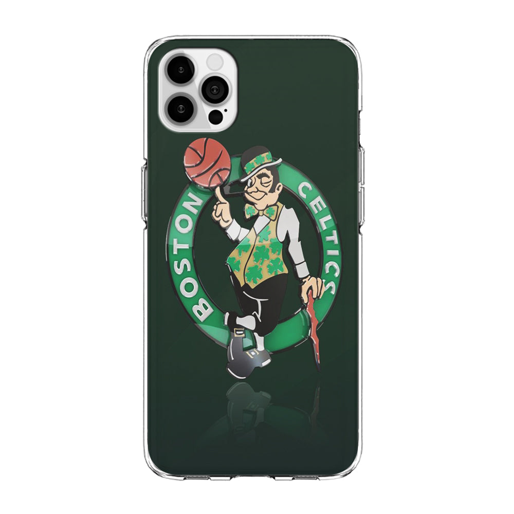 NBA Boston Celtic Basketball 002 iPhone 15 Pro Case-Phone Case-Clear Soft Case-Altracase