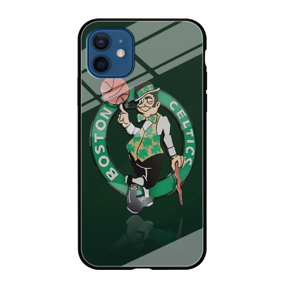 NBA Boston Celtic Basketball 002 iPhone 12 Mini Case-Phone Case-Tempered Glass Case-Altracase