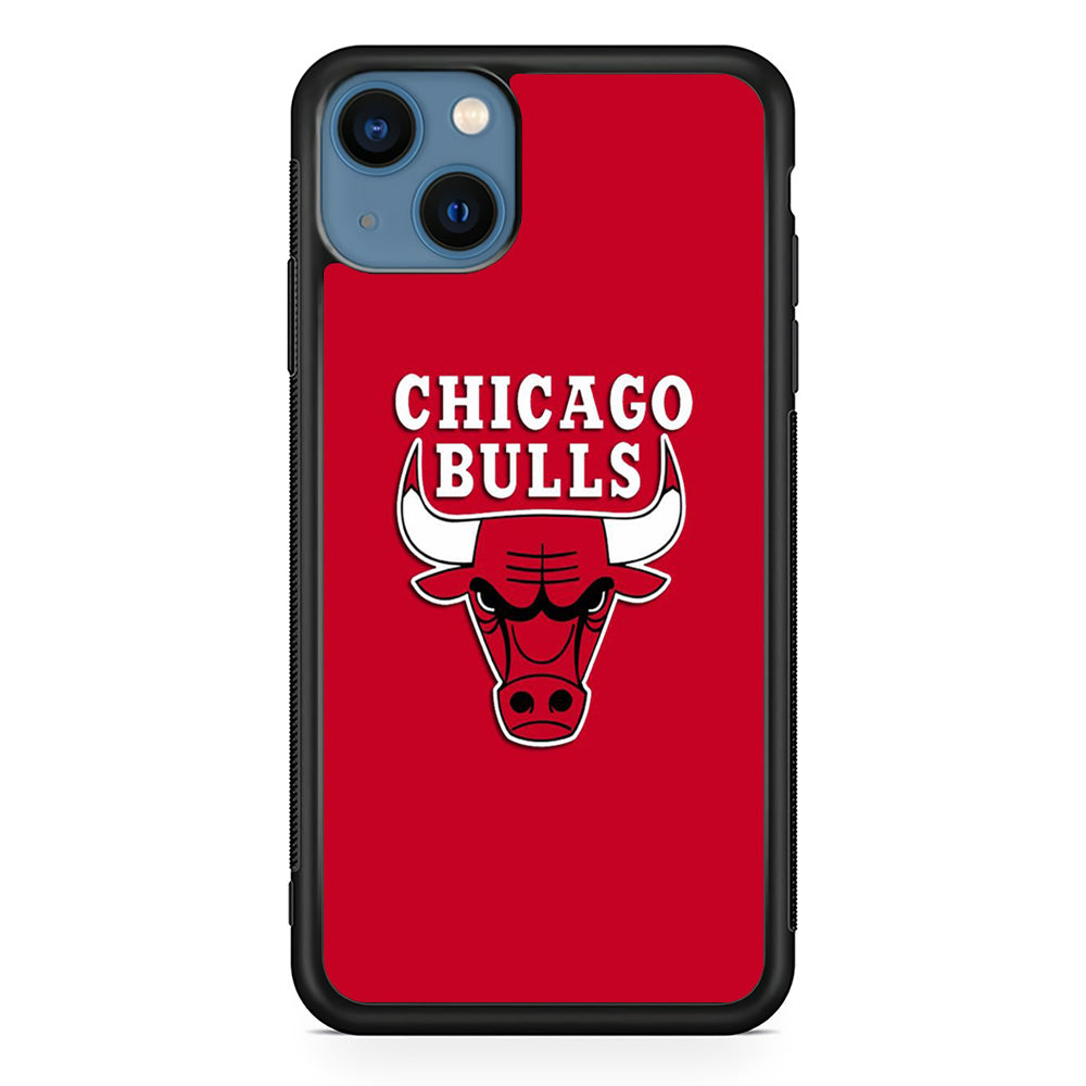 NBA Chicago Bulls Basketball 001 iPhone 13 Mini Case-Phone Case-Rubber Black (2D Case)-Altracase