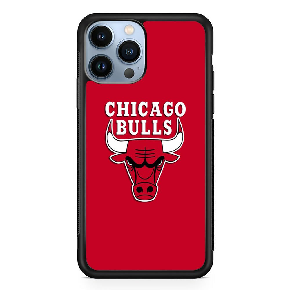 NBA Chicago Bulls Basketball 001 iPhone 13 Pro Case-Phone Case-Rubber Black (2D Case)-Altracase