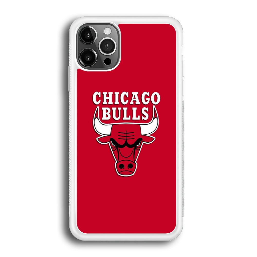 NBA Chicago Bulls Basketball 001 iPhone 12 Pro Max Case-Phone Case-Rubber White (2D Case)-Altracase