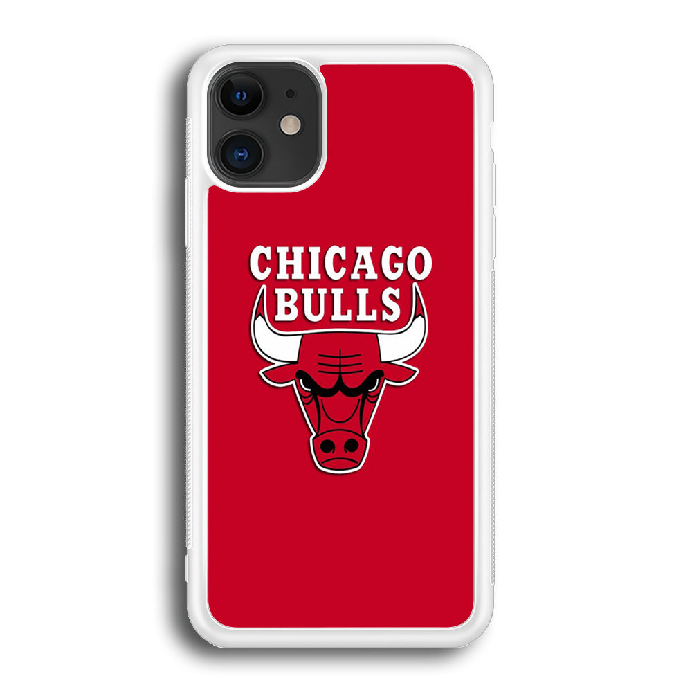 NBA Chicago Bulls Basketball 001 iPhone 12 Mini Case-Phone Case-Rubber White (2D Case)-Altracase