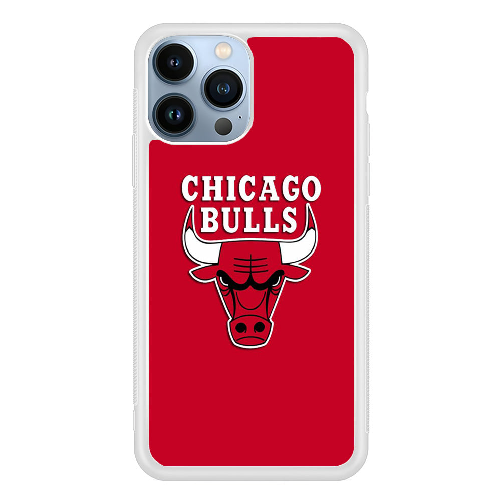 NBA Chicago Bulls Basketball 001 iPhone 13 Pro Case-Phone Case-Rubber White (2D Case)-Altracase