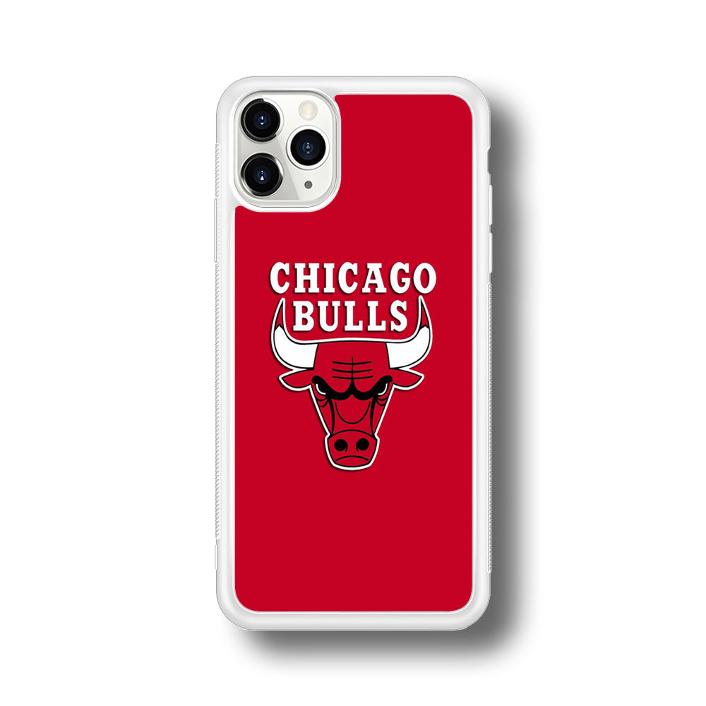 NBA Chicago Bulls Basketball 001 iPhone 11 Pro Max Case-Phone Case-Rubber White (2D Case)-Altracase